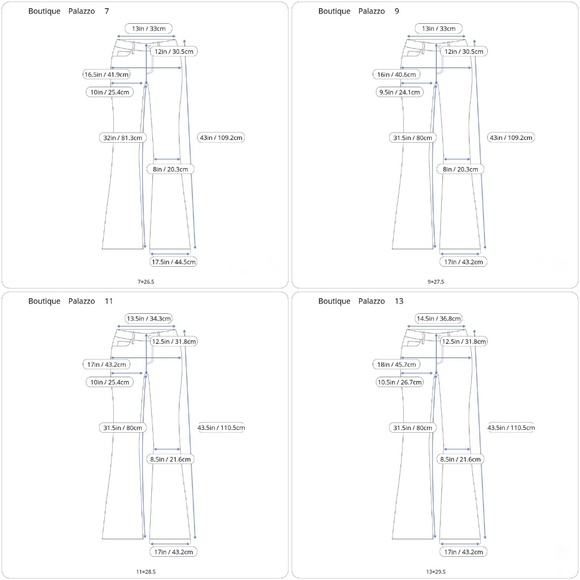 Denim Mid Wash Palazzo - Picture 8 of 8